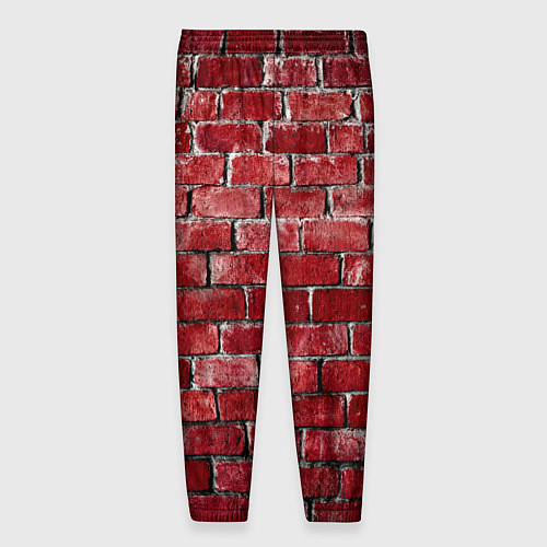 Мужские брюки Текстура красного кирпича / 3D-принт – фото 2