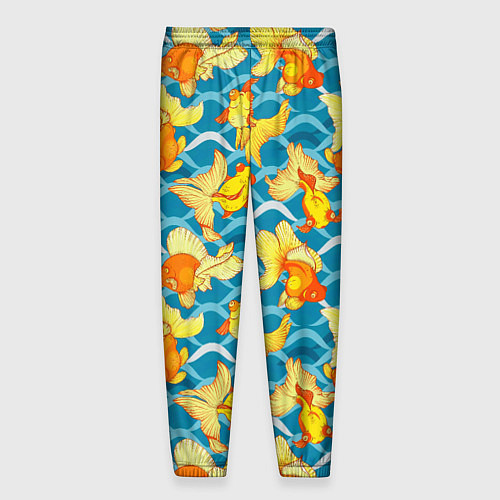 Мужские брюки Разноцветные золотые рыбки / 3D-принт – фото 2