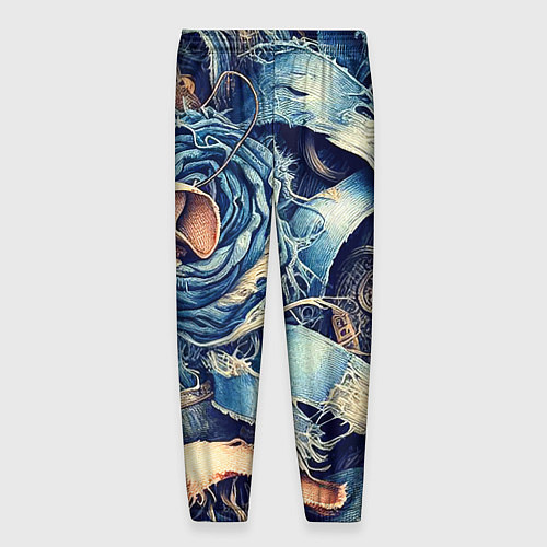 Мужские брюки Джинсовая рванина - модный тренд / 3D-принт – фото 2