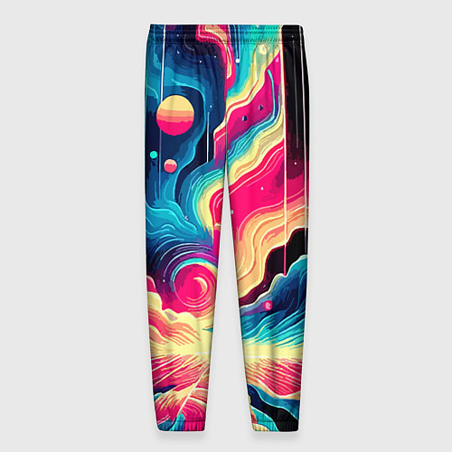 Мужские брюки Neon space fantasy - ai art / 3D-принт – фото 2