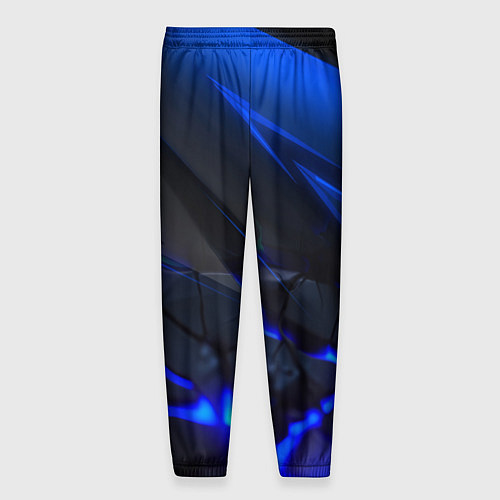 Мужские брюки Синяя абстракция с плитами / 3D-принт – фото 2