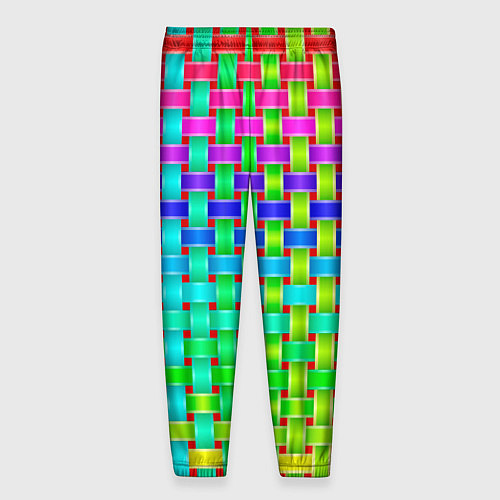Мужские брюки Переплетенные радужные ленты / 3D-принт – фото 2