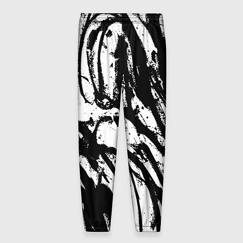 Мужские брюки Чёрно-белая абстракция: нейросеть / 3D-принт – фото 2