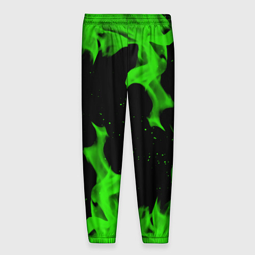 Мужские брюки Razer зелёный огонь / 3D-принт – фото 2