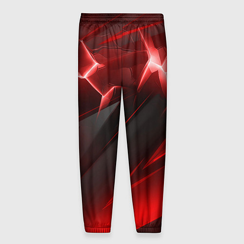 Мужские брюки Яркая красная объемная абстракция / 3D-принт – фото 2