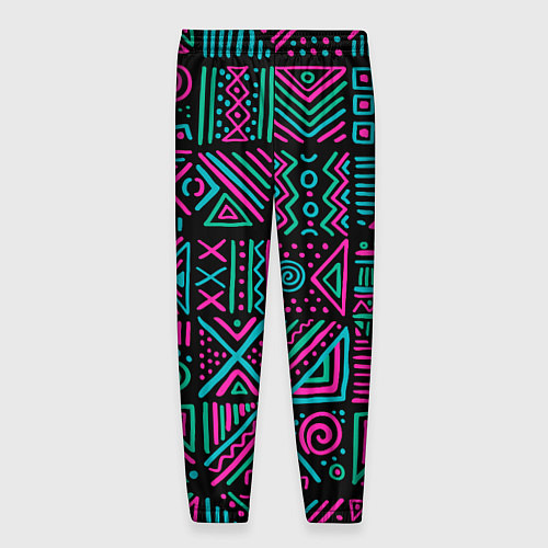 Мужские брюки Африканский узорчатый орнамент / 3D-принт – фото 2