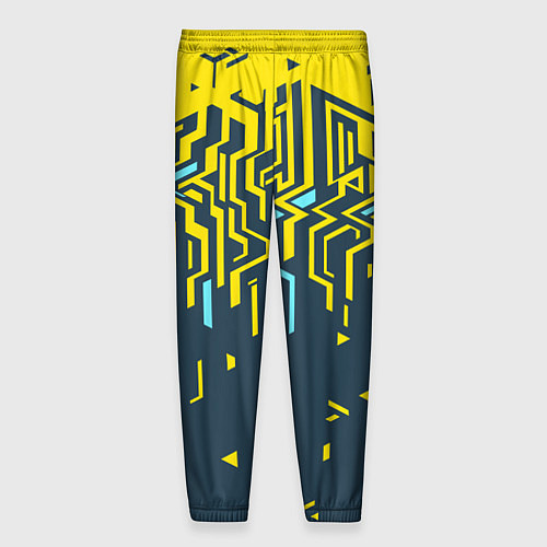 Мужские брюки Яркий абстрактный геометрический рисунок для спорт / 3D-принт – фото 2