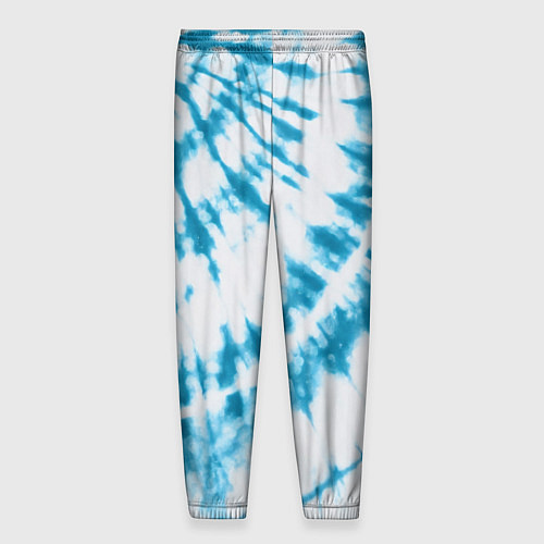 Мужские брюки Тай-дай бело-синий / 3D-принт – фото 2