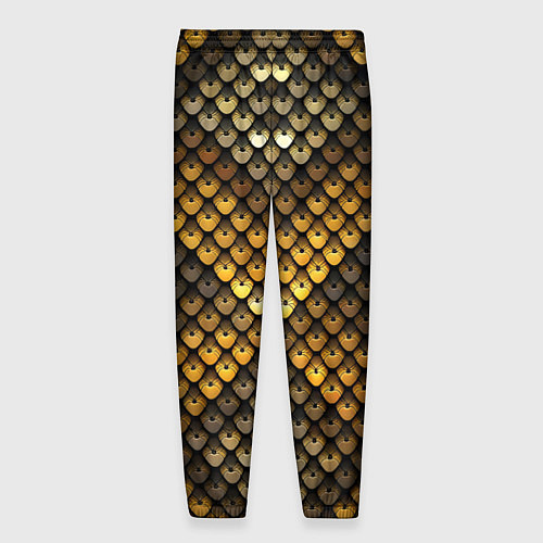 Мужские брюки Кольчуга - металлическая чешуя змеи / 3D-принт – фото 2