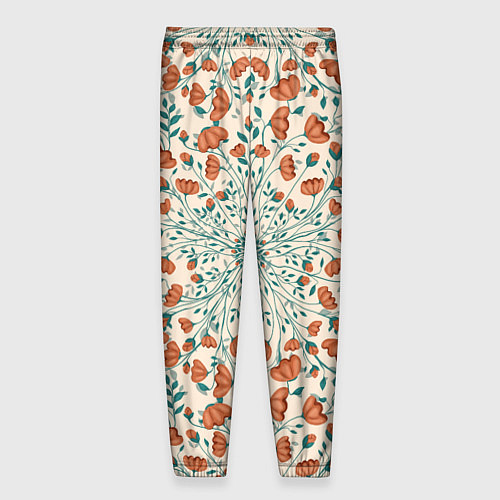 Мужские брюки Цветочный узор калейдоскоп / 3D-принт – фото 2