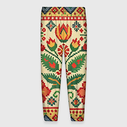 Мужские брюки Славянский узор и орнамент / 3D-принт – фото 2