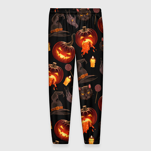 Мужские брюки Хэллоуин цветной паттерн / 3D-принт – фото 2