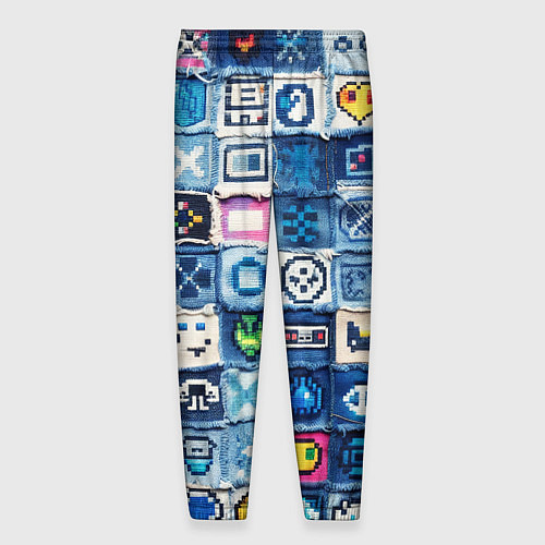 Мужские брюки Пиксельный пэчворк / 3D-принт – фото 2