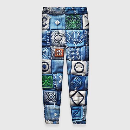 Мужские брюки Геймерский пиксельный пэчворк / 3D-принт – фото 2