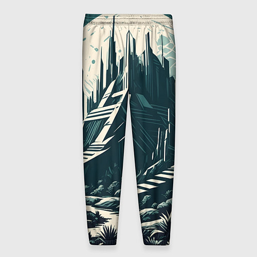 Мужские брюки Фантастика город / 3D-принт – фото 2