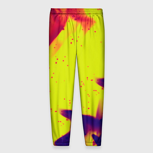 Мужские брюки Serious Sam flame yellow / 3D-принт – фото 2