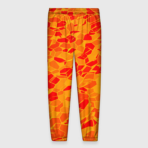 Мужские брюки Красные плитки на жёлтом фоне / 3D-принт – фото 2
