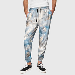 Брюки на резинке мужские Мороз и солнце - еловые шишки, цвет: 3D-принт — фото 2