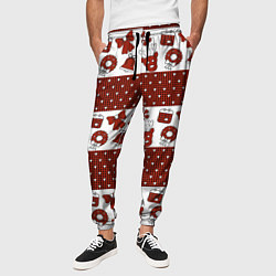 Брюки на резинке мужские Новогодний паттерн, цвет: 3D-принт — фото 2
