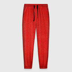 Мужские брюки Красная кожаная текстура