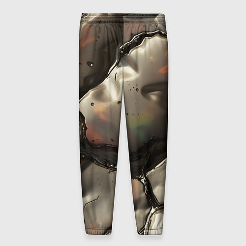 Мужские брюки Жидкая субстанция светло-коричневая / 3D-принт – фото 2