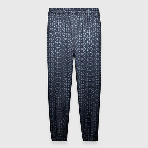 Мужские брюки Тёмный серо-синий градиент текстурированный с узор / 3D-принт – фото 2