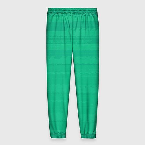 Мужские брюки Изумрудный зелёный однотонный с полосами / 3D-принт – фото 2