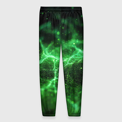 Мужские брюки Зеленая связь текстура / 3D-принт – фото 2