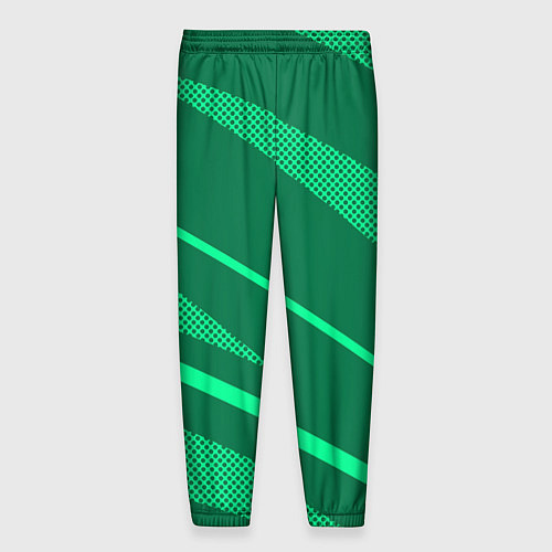 Мужские брюки Зелёный абстракция с полосами / 3D-принт – фото 2