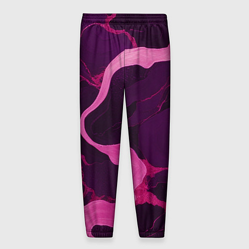 Мужские брюки Узоры фиолетового и розового цвета / 3D-принт – фото 2
