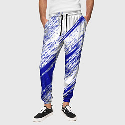 Брюки на резинке мужские The color is white and blue, цвет: 3D-принт — фото 2
