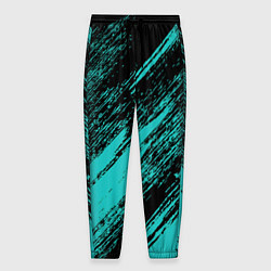 Брюки на резинке мужские The color is black and light blue, цвет: 3D-принт