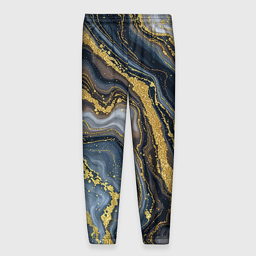 Мужские брюки Золотые диагонали / 3D-принт – фото 2