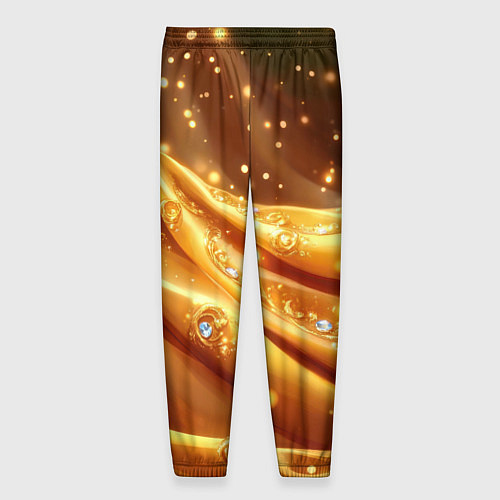 Мужские брюки Золотая ткань с блестками / 3D-принт – фото 2