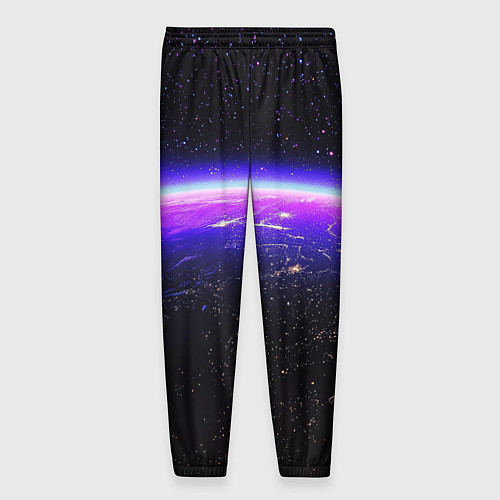 Мужские брюки Планета и неоновое свечение / 3D-принт – фото 2