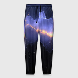 Брюки на резинке мужские Молния в фиолетовом небе текстура, цвет: 3D-принт