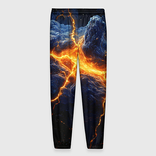 Мужские брюки Молнии в разбитом небе / 3D-принт – фото 2