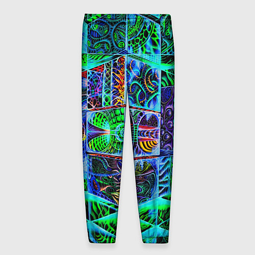 Мужские брюки Психоделика узор кислотный / 3D-принт – фото 2