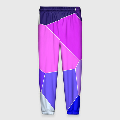 Мужские брюки Сине-розовый крупные фрагменты / 3D-принт – фото 2