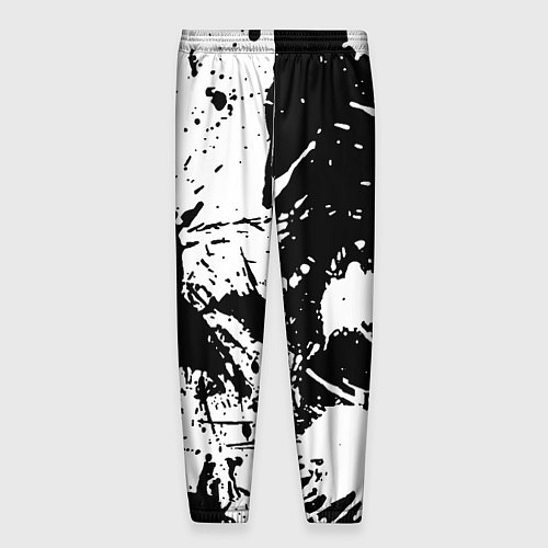 Мужские брюки BMW черно белые краски / 3D-принт – фото 2