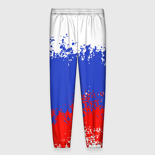 Мужские брюки Флаг России в виде хаотичных пятен / 3D-принт – фото 2