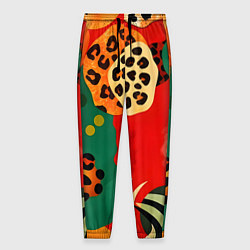 Брюки на резинке мужские Анималистичный африканский паттерн, цвет: 3D-принт