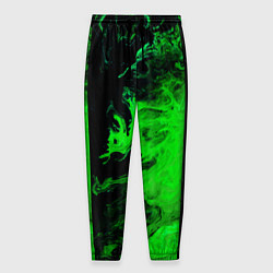 Брюки на резинке мужские Color green black, цвет: 3D-принт