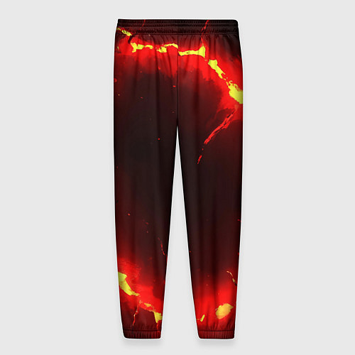 Мужские брюки Красный круг из огня текстура / 3D-принт – фото 2