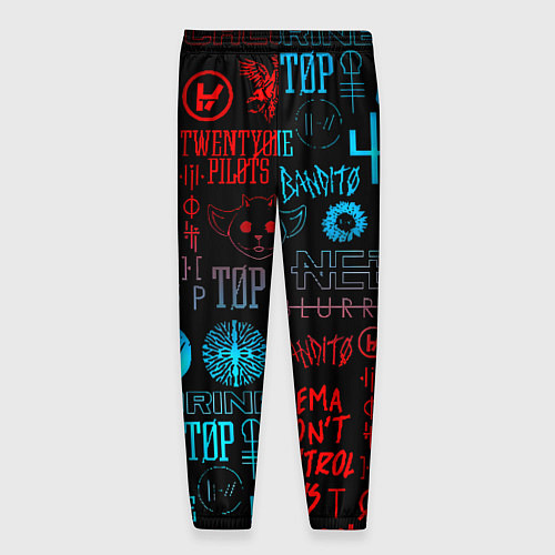 Мужские брюки Twenty one pilots rock pattern / 3D-принт – фото 2