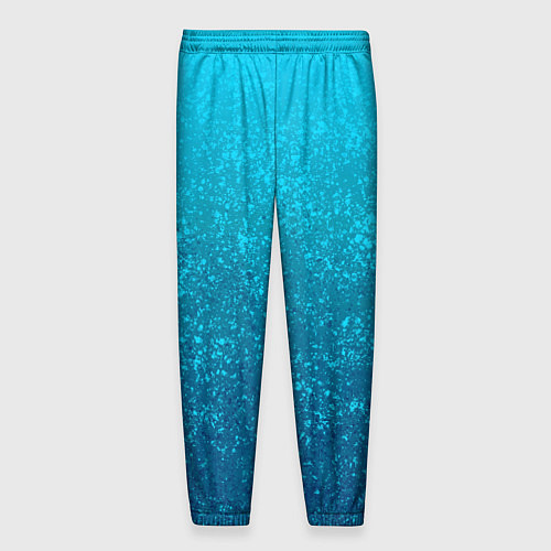 Мужские брюки Лазурный голубой текстурный градиент / 3D-принт – фото 2