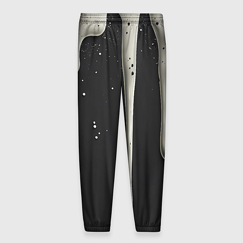 Мужские брюки Белая слизь текстура / 3D-принт – фото 2