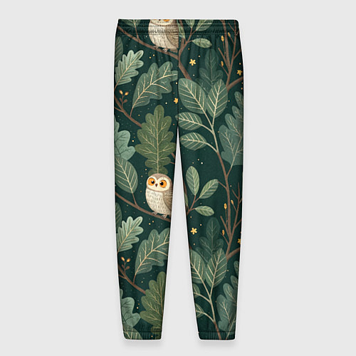 Мужские брюки Совы в лесу / 3D-принт – фото 2