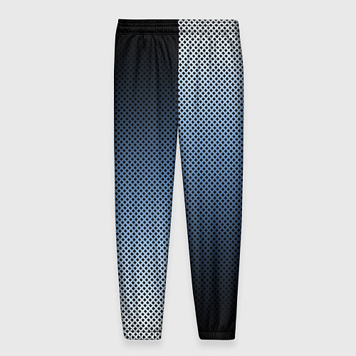 Мужские брюки Чёрно-синий текстурированный градиент пополам / 3D-принт – фото 2
