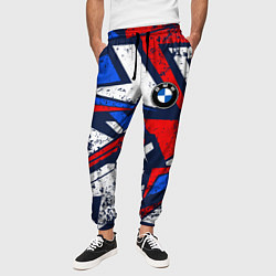 Брюки на резинке мужские BMW - m colors, цвет: 3D-принт — фото 2